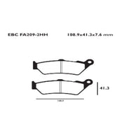 EBC Brakes Motorcycles HH Sintered Brake Pad - FA209/2HH