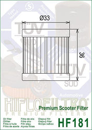 Hiflofiltro Premium Oil Filter - HF181