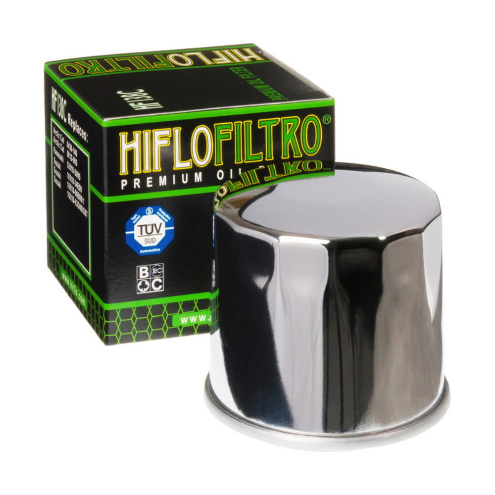 HifloFiltro Premium Oil Filter - HF138C - Chrome