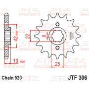 JT Sprockets Front Sprocket - JTF306.15 - 520 Pitch