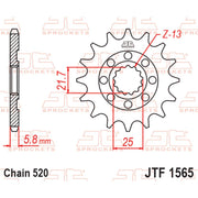 JT Sprockets Front Sprocket - JTF1565.13 - 520 Pitch