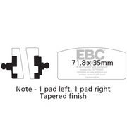EBC Brakes Off Road Motorcycles Semi-Sintered Brake Pad - FA022V