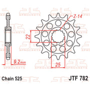 JT Sprockets Front Sprocket - JTF782.16 - 525 Pitch