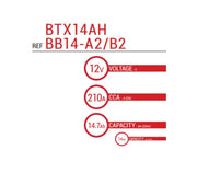 BS Battery Factory charged - BS-BB14L-A2/B2 SLA