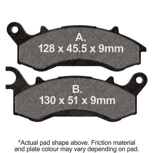 EBC Brakes Off Road Motorcycles TT Hybrid Carbon Brake Pad - FA731TT