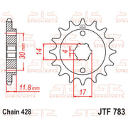 JT Sprockets Front Sprocket - JTF783.14