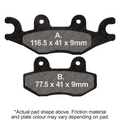 EBC Brakes Scooters organic Brake Pad - SFA484
