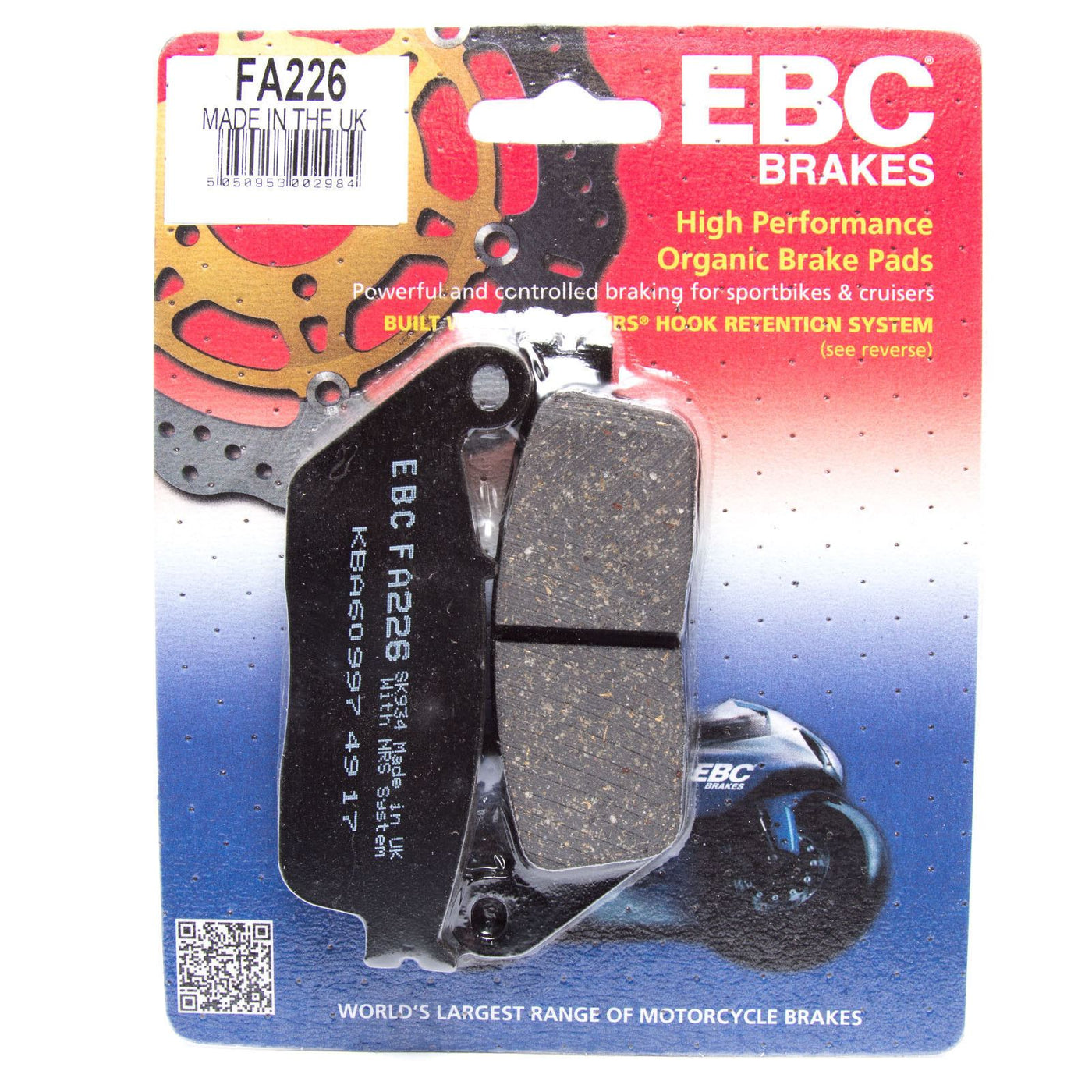 EBC Brakes Motorcycles Organic Brake Pad -  FA226