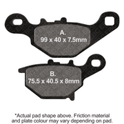 EBC Brakes Off Road Motorcycles TT Hybrid Carbon Brake Pad - FA401TT
