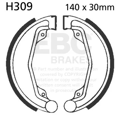 EBC Brakes, Brake shoe - H309