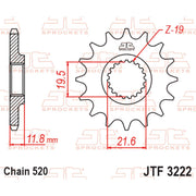 JT Sprockets Front Sprocket - JTF3222.11 - 520 Pitch