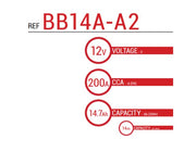 BS Battery Factory charged - BS-BTX14AH SLA - thebikeguys