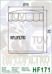 Hiflofiltro Premium Oil Filter - HF171B - Black