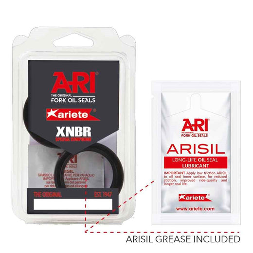 Pair of Ariete fork oil seals, 36x48x10.5mm, made of TC4 titanium, designed for motorcycle suspension forks.