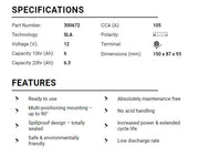 BS Battery Factory charged - BS-BTX7A SLA - thebikeguys