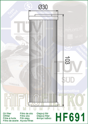 Hiflo Filtro Oil filter - HF691