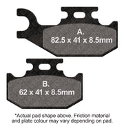 EBC Brakes Off Road Motorcycles TT Hybrid Carbon Brake Pad - FA414TT