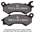 EBC Brakes Scooters HH Slintered Brake Pad -  SFA709HH