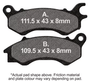 EBC Brakes Scooters HH Slintered Brake Pad -  SFA709HH