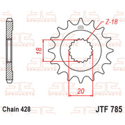 JT Sprockets Front Sprocket - JTF785.13 - 428 Pitch