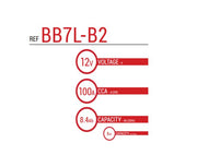 BS Battery Factory charged - BS-BB7L-B2 SLA
