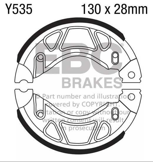 EBC Brakes, Brake shoe - Y535