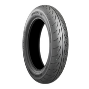 Bridgestone 100/80-16M/C 50P SC Battlax TL front motorcycle tyre with tread pattern and sidewall design.