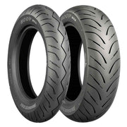 BRIDGESTONE Hoop B03 motorcycle tyre, 120/70-14 55S, with tread pattern suitable for street riding.