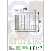 Hiflofiltro Premium Oil Filter - HF117