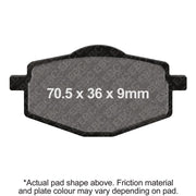 EBC Brakes Scooters HH Slintered Brake Pad -  SFA101HH