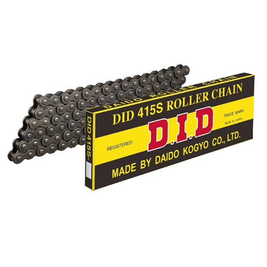 D.I.D Chains 415 Pitch S Steel Mini Road Racing Drive Chain with 130 links and spring link for 100cc engines