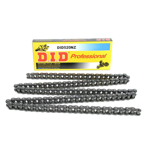 D.I.D Chains 520 Pitch NZ Steel Vintage Bike Drive Chain with 110 Links, clip, and press-fit link for 250cc engines