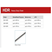 D.I.D Chains 428 106 JT heavy-duty drive chain with split connecting link, suitable for up to 200cc engines, 428 pitch, 106 links.