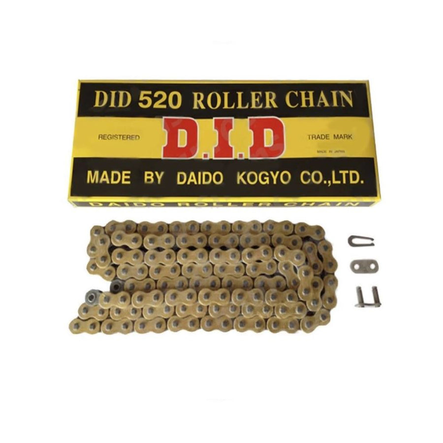 DID  520 Pitch  Gold & Black Street 118 Links Split Link  200cc Max