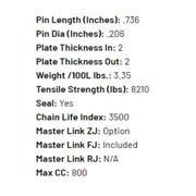 D.I.D 520 Pitch VX3 Gold & Black ATV and street bike drive chain with 98 links, X-Ring design, clip and press-fit links