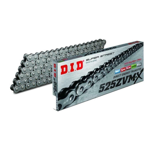 DID  525 Pitch  "ZVMX" Steel Street Super X-Ring  Drive Chain 120 Links Rivet Link 1300cc Max
