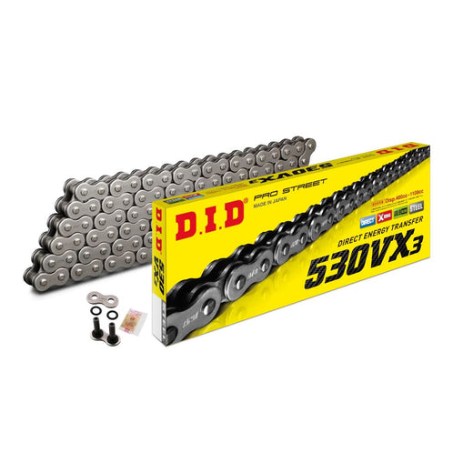 DID  530 Pitch  "VX" Steel Street Pro X-Ring Drive chain 130 Links Rivet Link 1100cc MAX