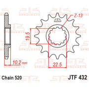 JT Sprockets Front Sprocket - JTF432.11 - 520 Pitch