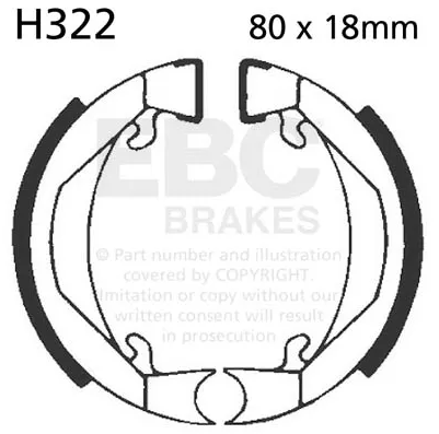 EBC Brakes, Brake shoe - H322