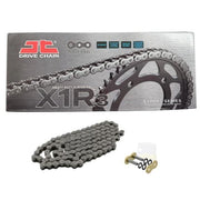 JT Sprockets 520 pitch heavy-duty X-ring drive chain with duel connecting link, suitable for motorcycles up to 800cc, 110 links