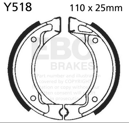 EBC Brakes, Brake shoe - Y518