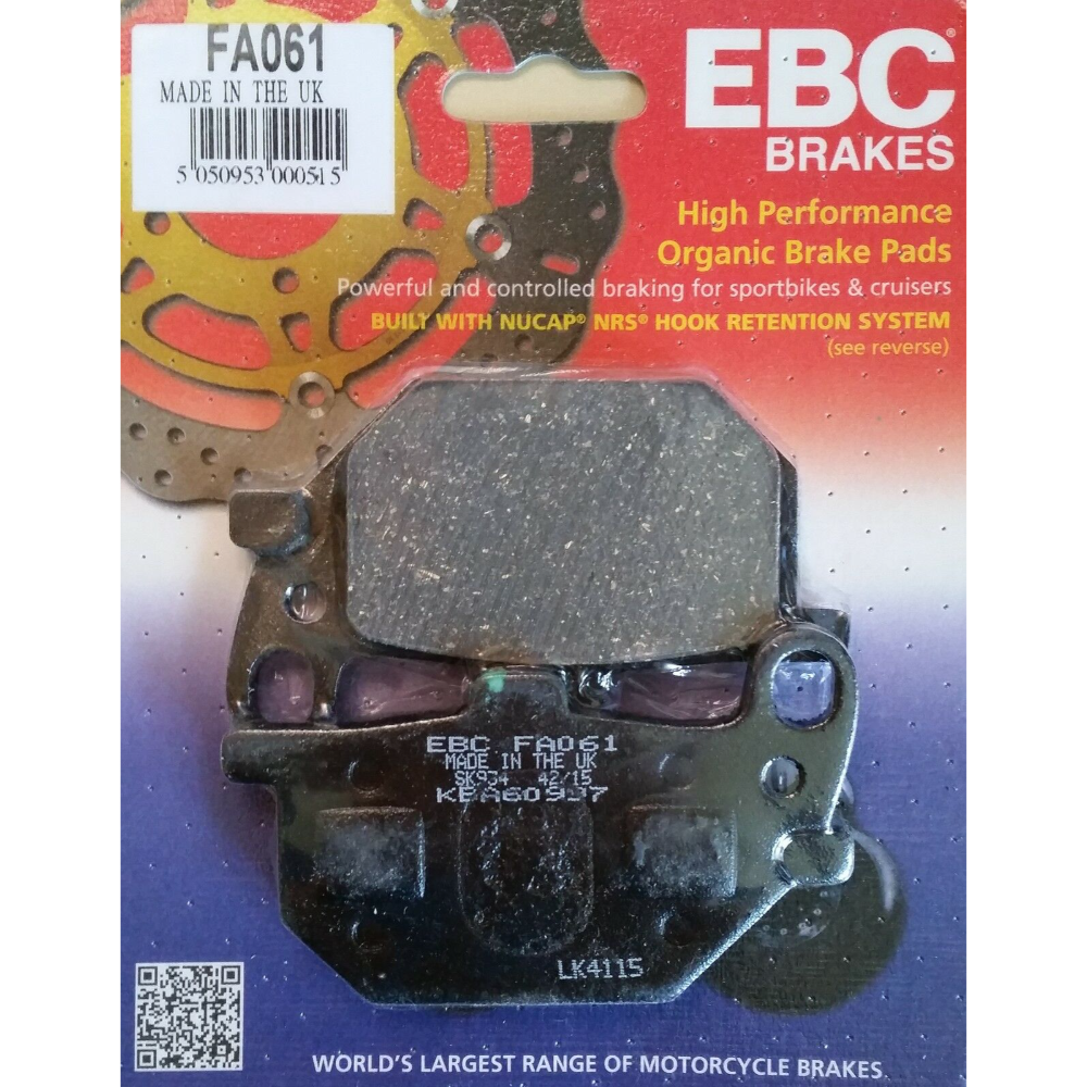 EBC Brakes Motorcycles Organic Brake Pad -  FA061