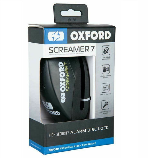 Oxford LK289 Screamer 7 Alarm Disc Lock Motorbike Motorcycle Lock