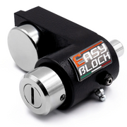 EasyBlock compatible with Aprilia Tuareg 660cc motorcycle, showing the easyblock EBA02 system installed on the bike.