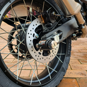 EasyBlock compatible with CF Moto 450cc motorcycle, showing the EBC03 brake pad set in black and metal components.