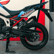 EasyBlock compatible with Honda Africa Twin 1000cc motorcycle, 2016-2019, showing the product installed on the bike.