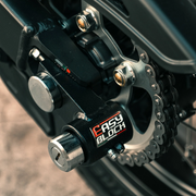 EasyBlock compatible with Honda Africa Twin 1100cc motorcycle, showing the black engine protection cover.