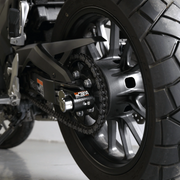 EasyBlock compatible with Honda CB 500 motorcycle, 2021-2022, and NX 500cc models, showing the product installed on the bike.