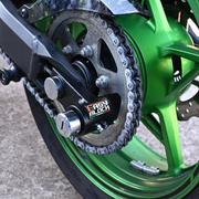 EasyBlock compatible with Kawasaki Z900cc motorcycle, showing the black engine protection block in close-up.