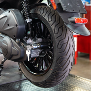 EasyBlock compatible with Piaggio Beverly 350 ABS motorcycle part, shown in the image with detailed black and silver components.